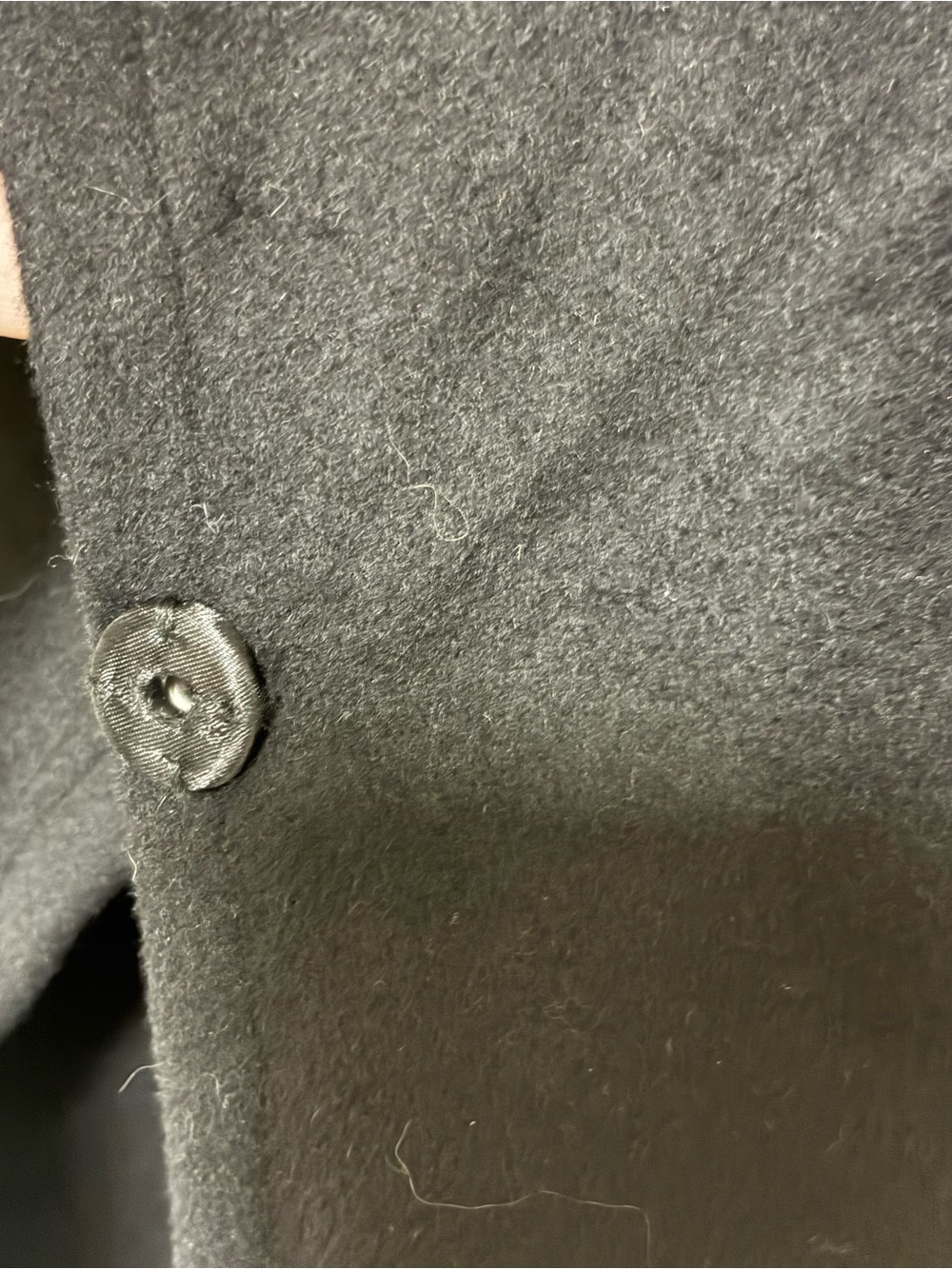 NWT White House Black Market Black Shawl Collar Wool-Blend Wrap Coat w belt - Picture 7 of 10